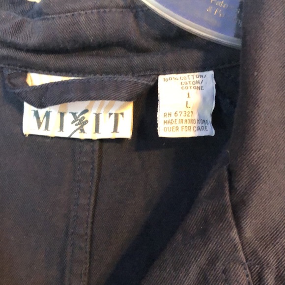 Coat long navy trench style-Large - Picture 3 of 5